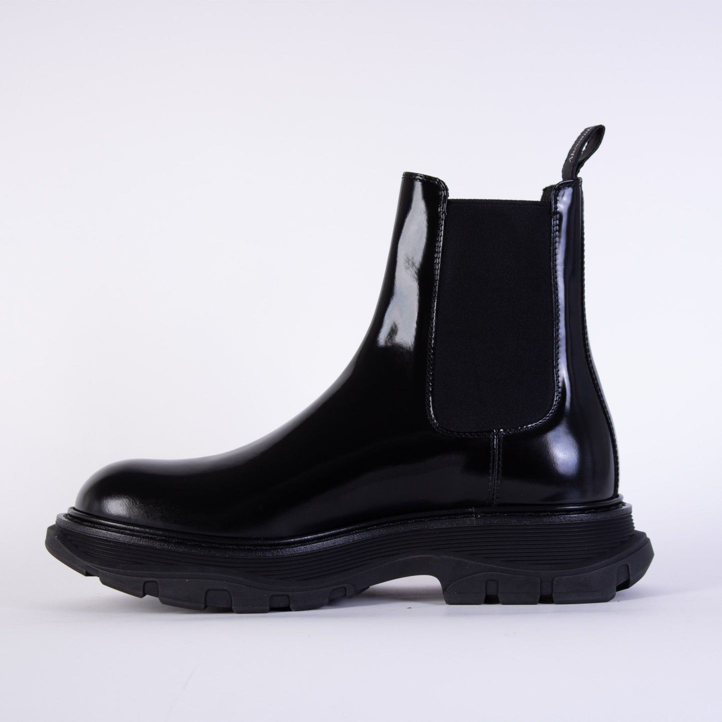 Schwarze Chelsea-Stiefel aus Leder