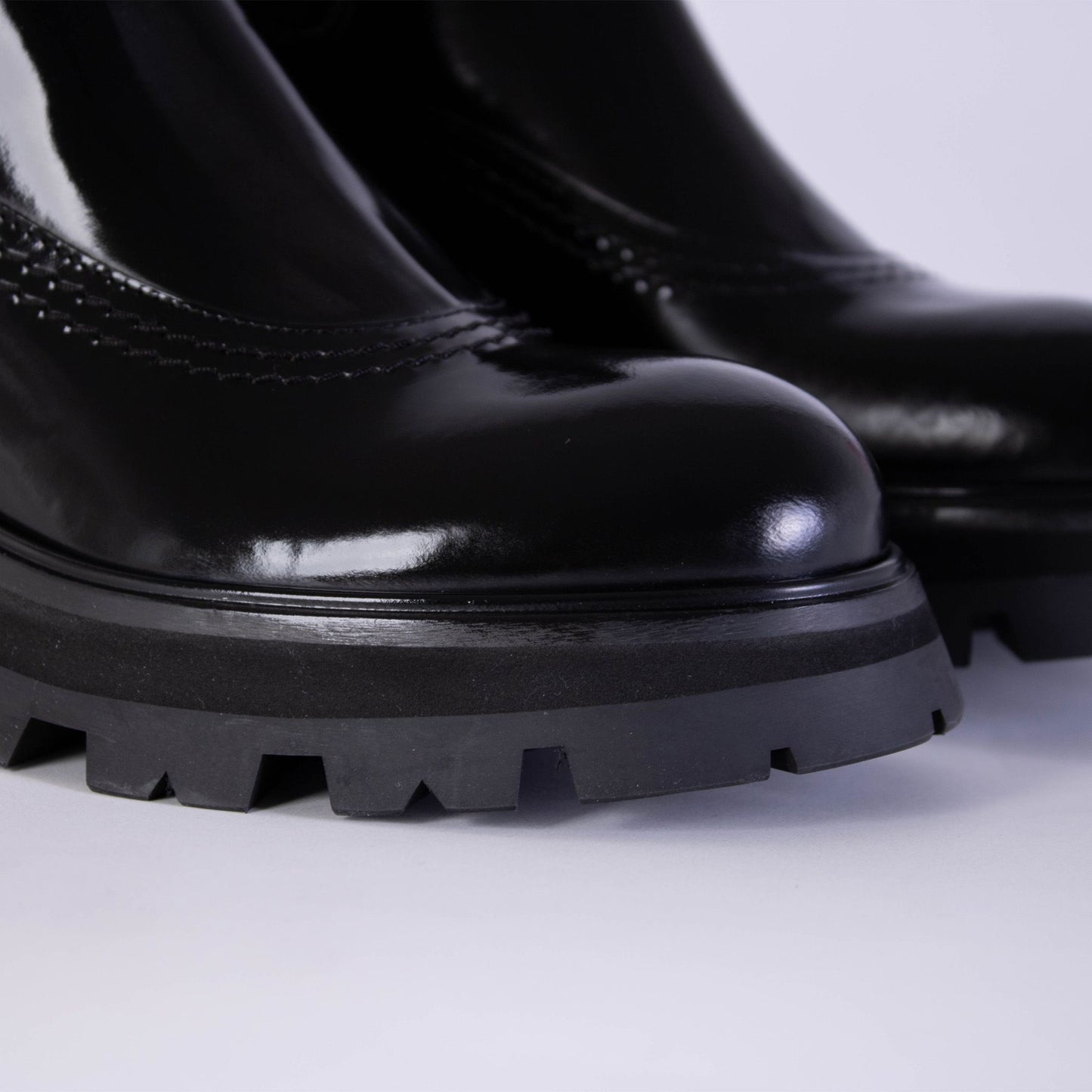 Schwarze Chelsea-Stiefel aus Leder