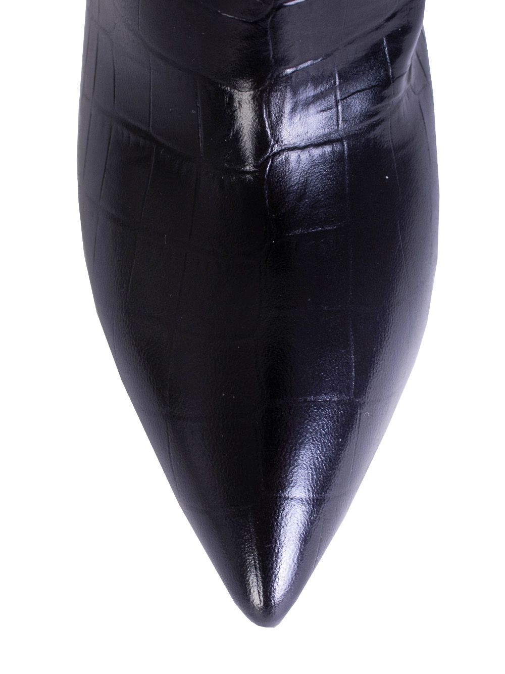 Stiletto-Stiefel mit Krokolederdruck 85