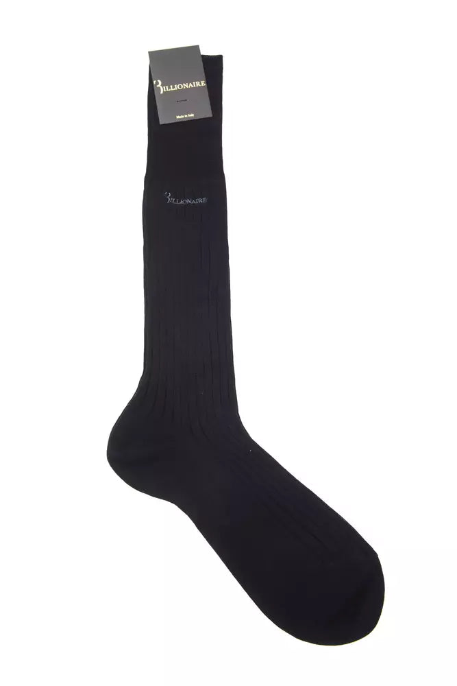 Blaue Baumwollsocke