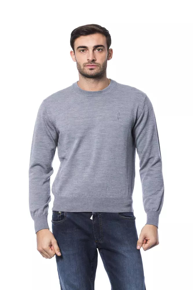 Grauer Pullover aus Merinowolle