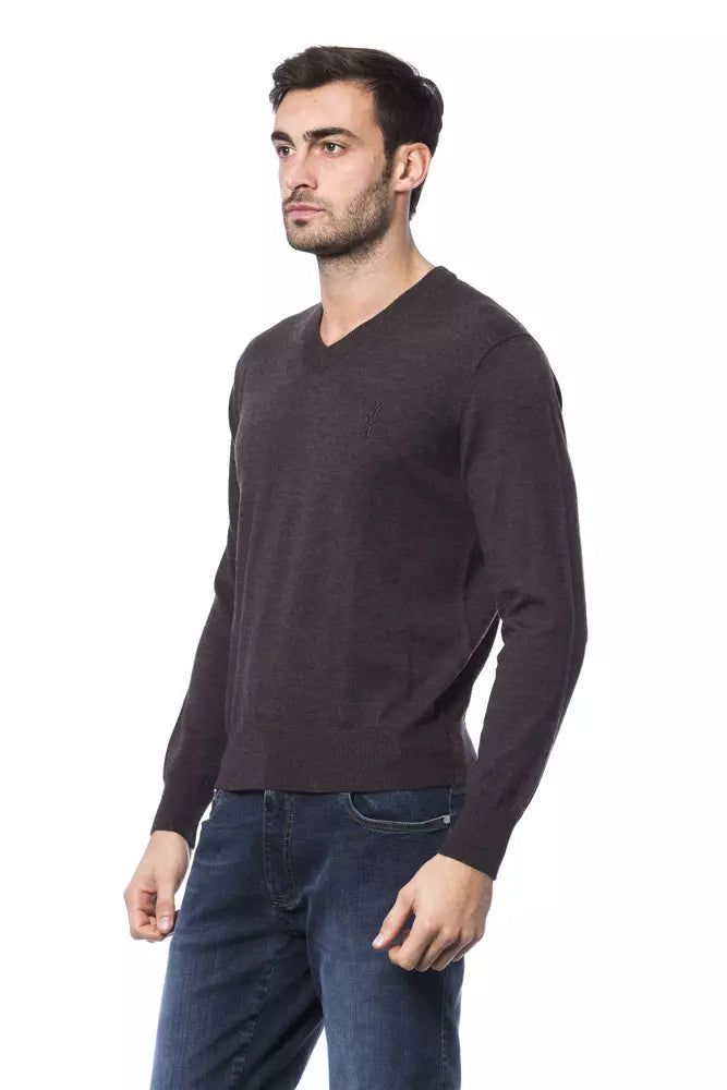 Brauner Pullover aus Merinowolle