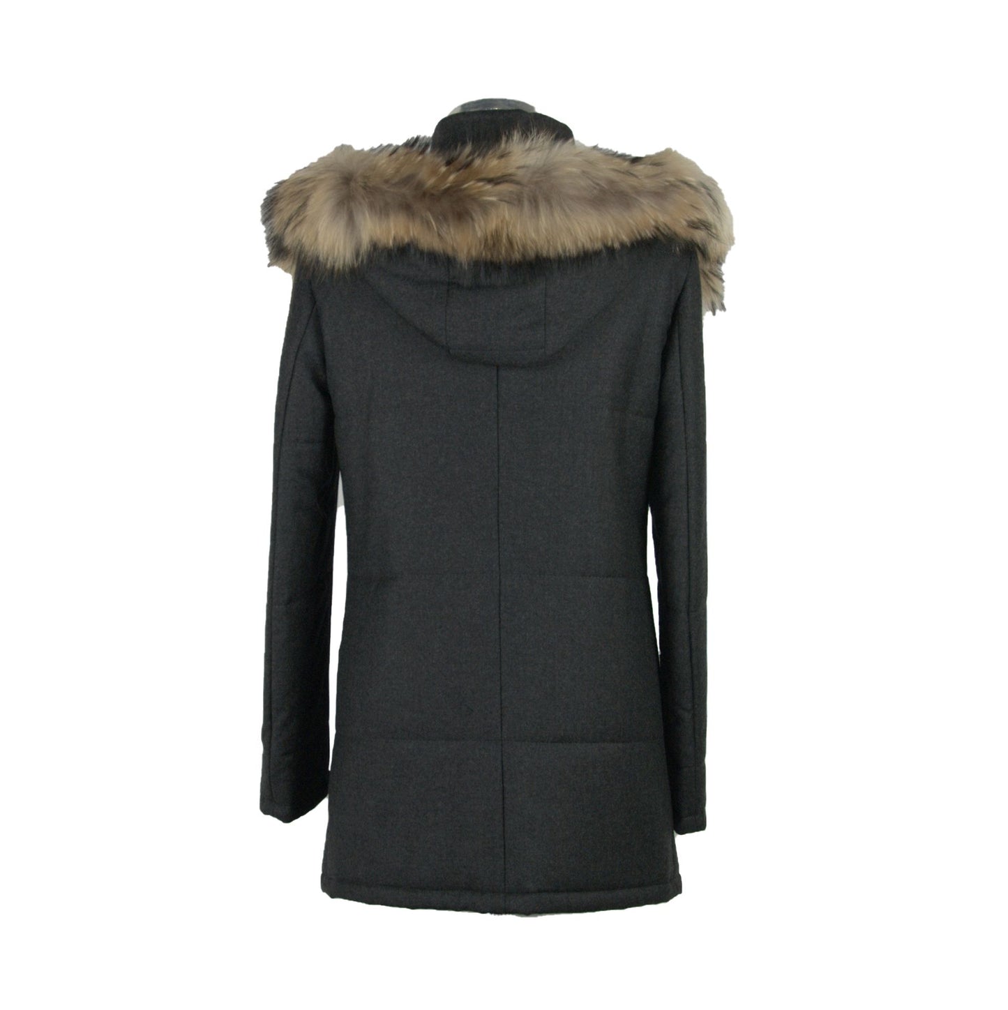 Graue Wolljacke