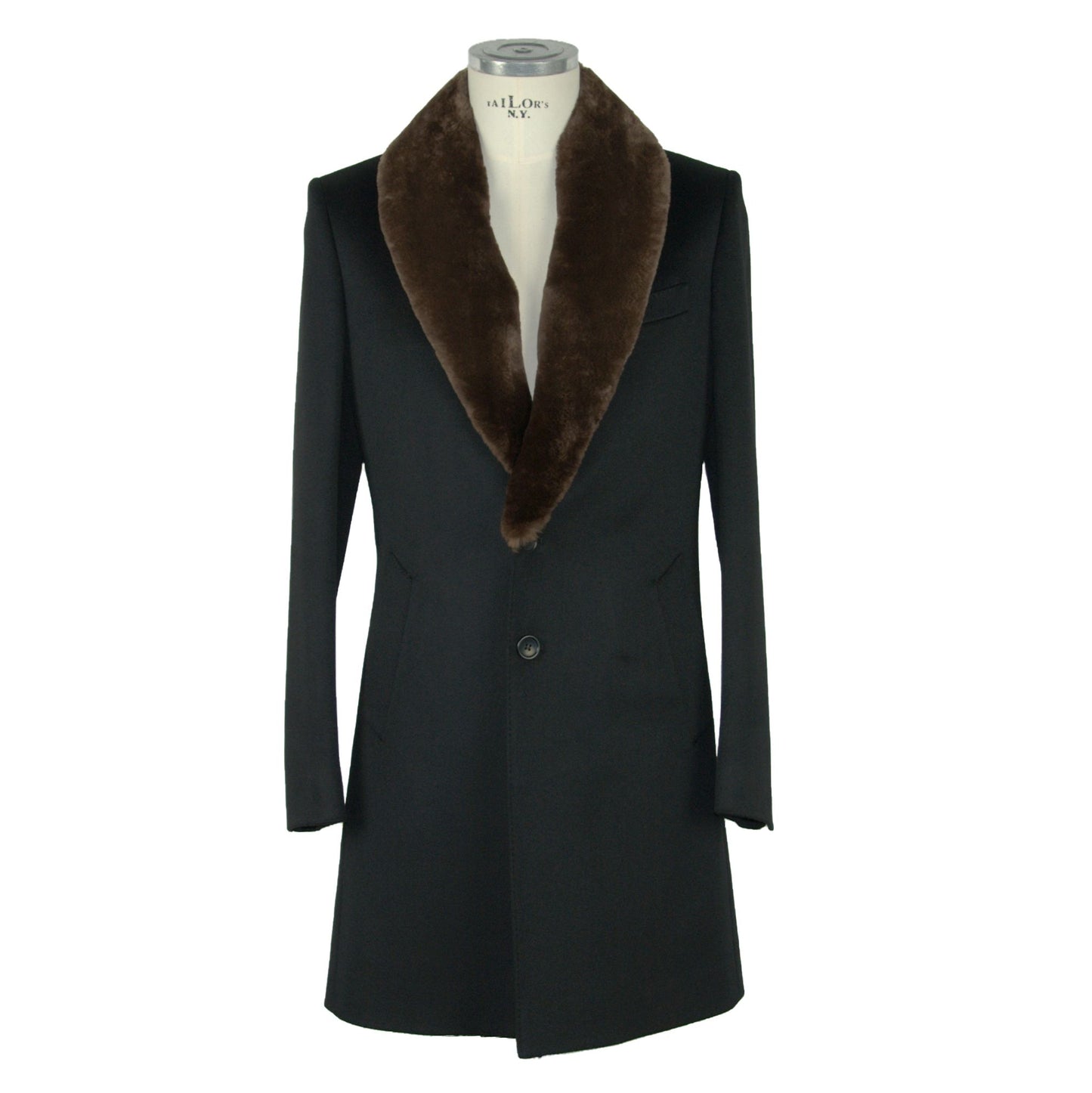 Schwarze Vergine Jacke aus Wolle