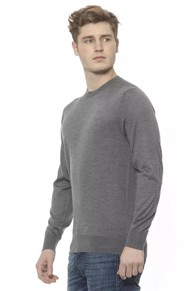 Grauer Kaschmir-Pullover