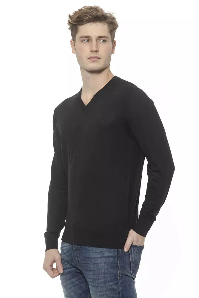 Schwarzer Kaschmirpullover
