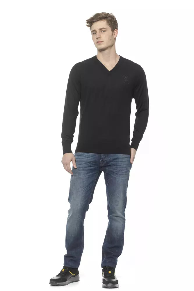 Schwarzer Kaschmirpullover