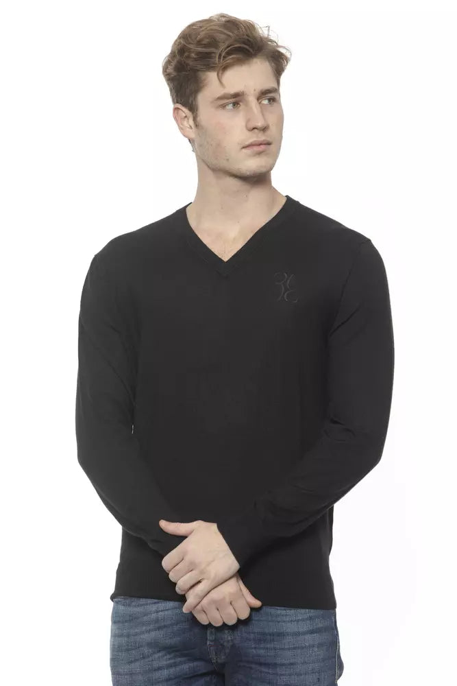 Schwarzer Kaschmirpullover