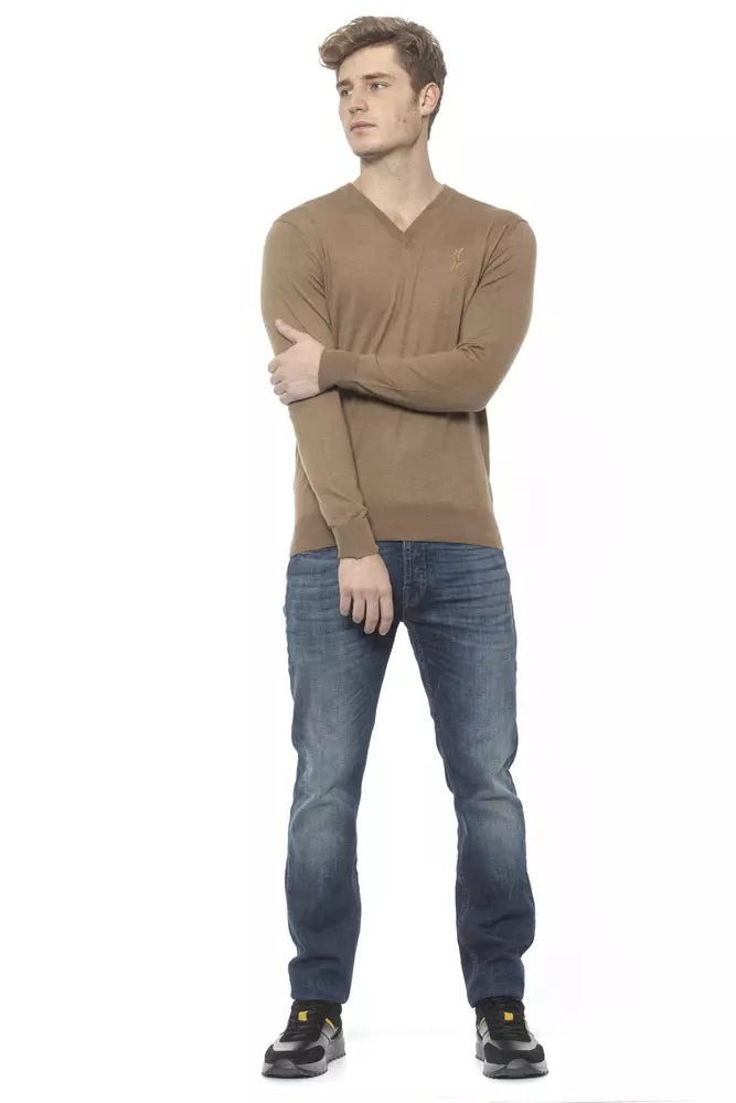 Beigefarbener Kaschmirpullover