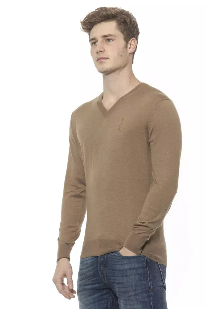Beigefarbener Kaschmirpullover