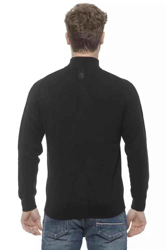Schwarzer Kaschmirpullover