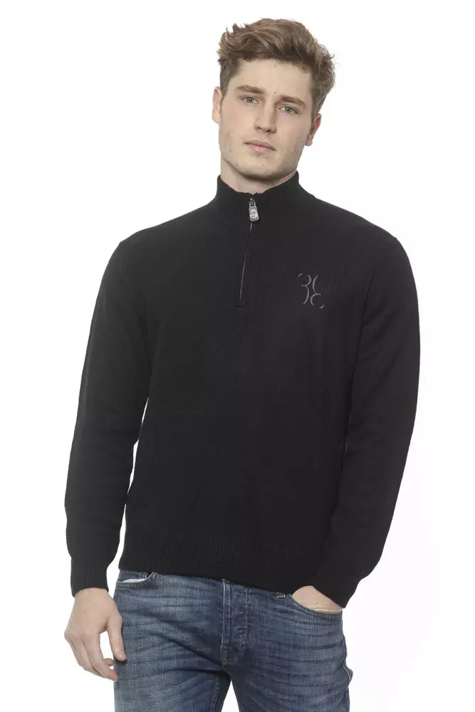 Schwarzer Kaschmirpullover