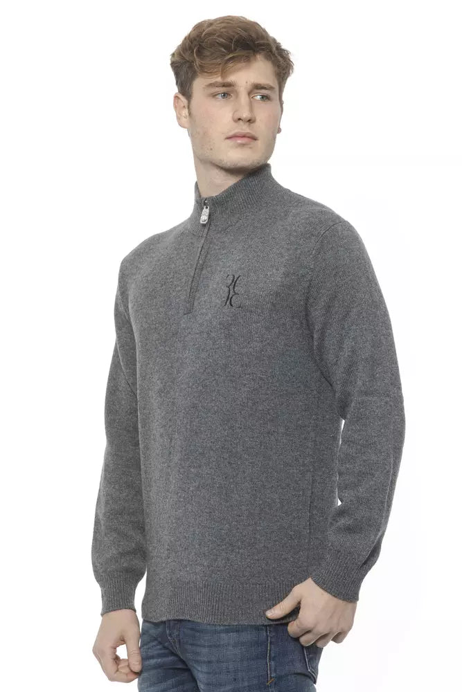 Grauer Kaschmir-Pullover