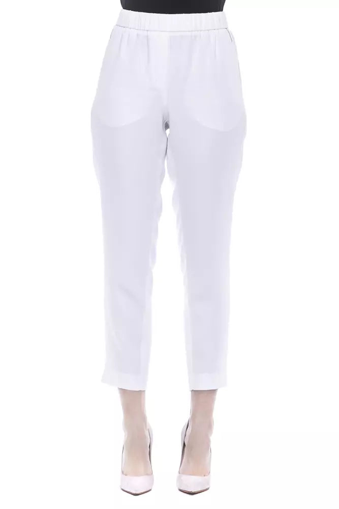 Weiße Viskose Jeans &Amp; Hose