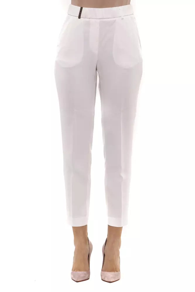 Weiße Viskose Jeans &Amp; Hose