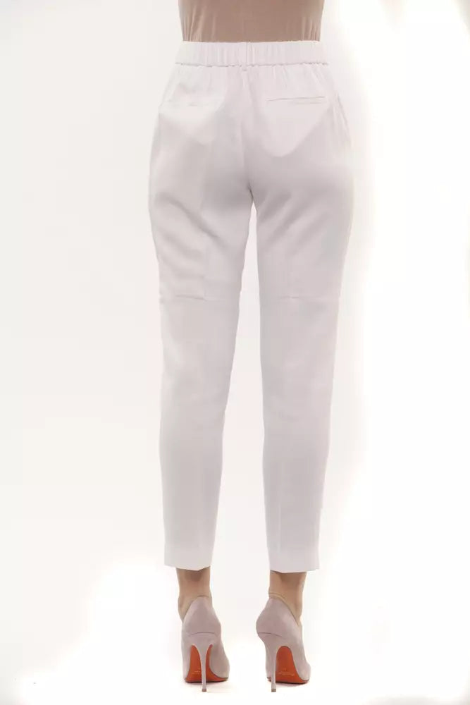 Weiße Viskose Jeans &Amp; Hose