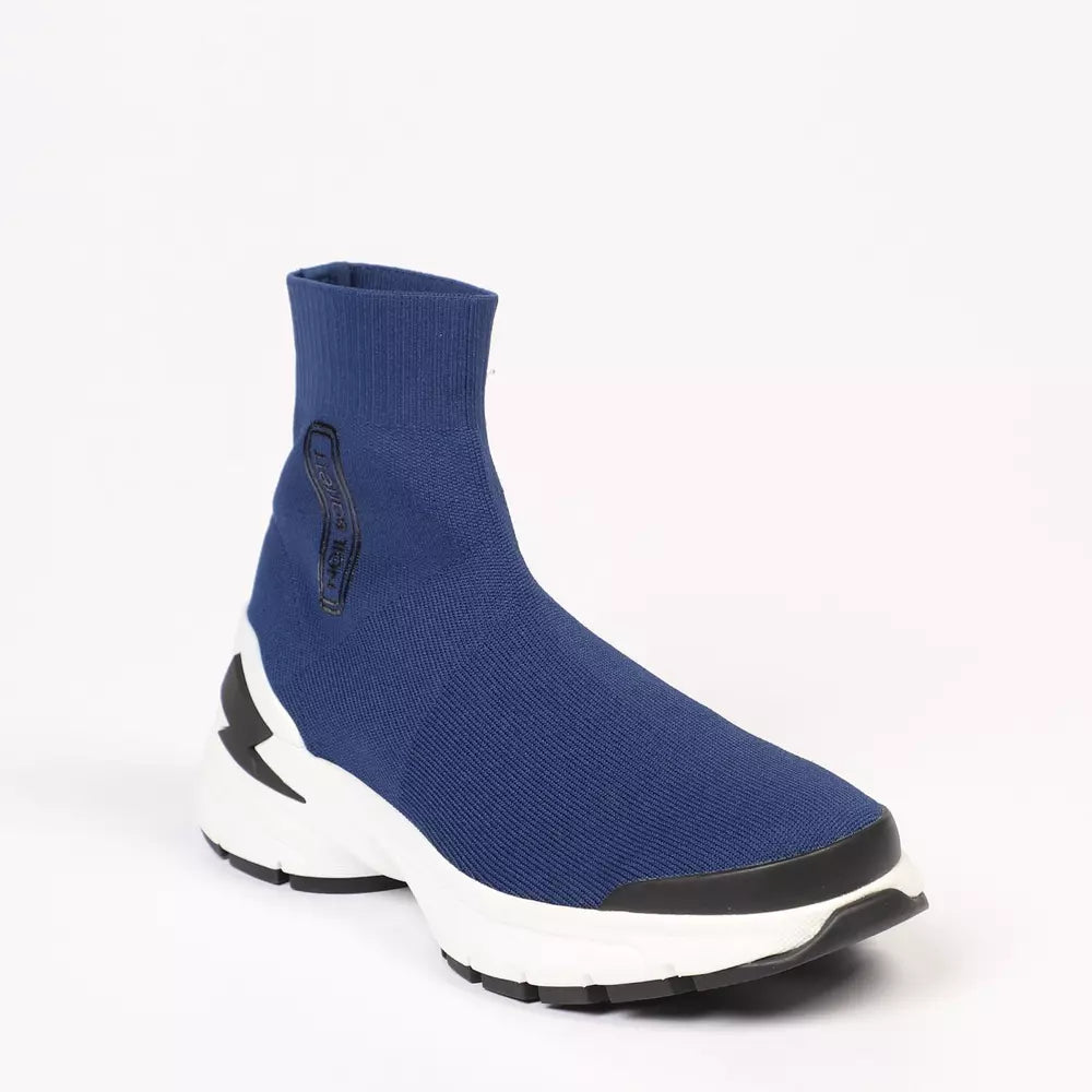 Blaues Textilfutter Sneaker
