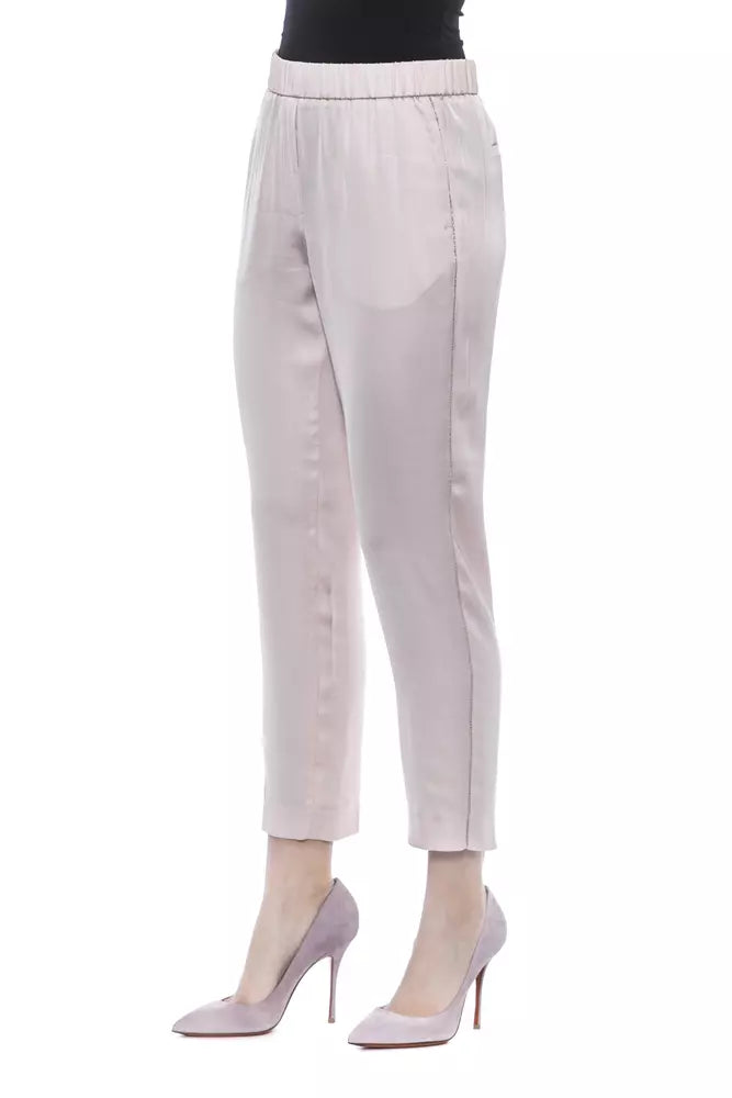 Rosa Viskose Jeans &Amp; Hose