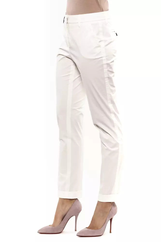 Weiße Baumwolljeans &Amp; Hose