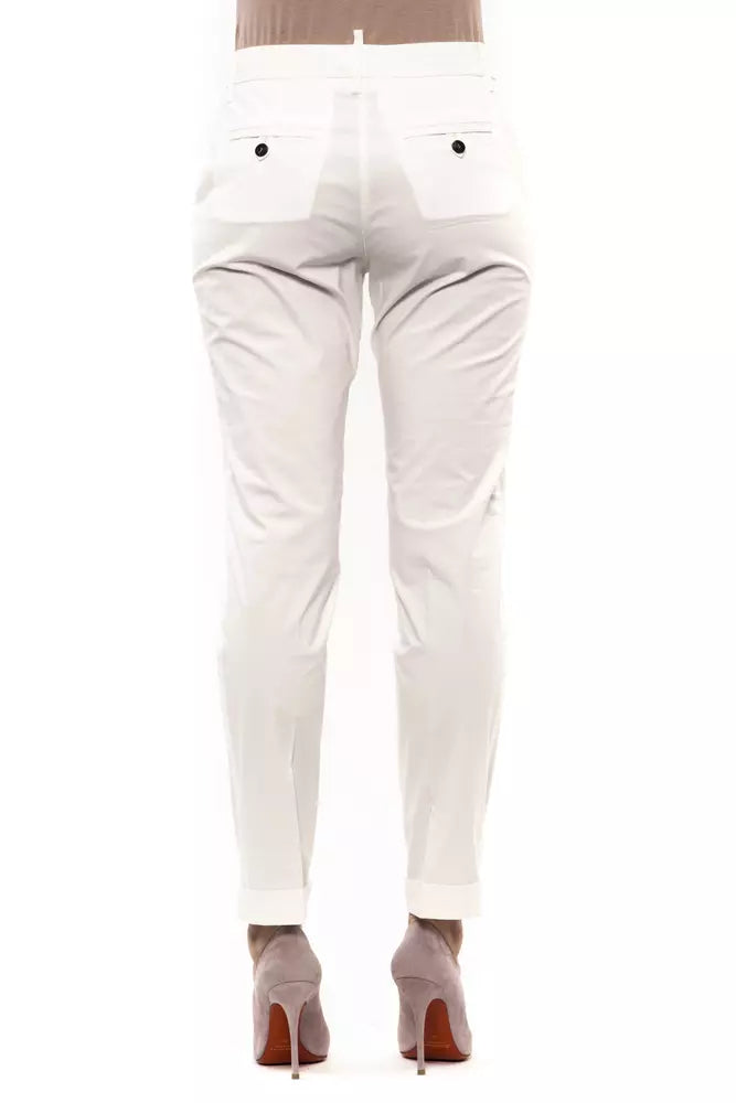 Weiße Baumwolljeans &Amp; Hose