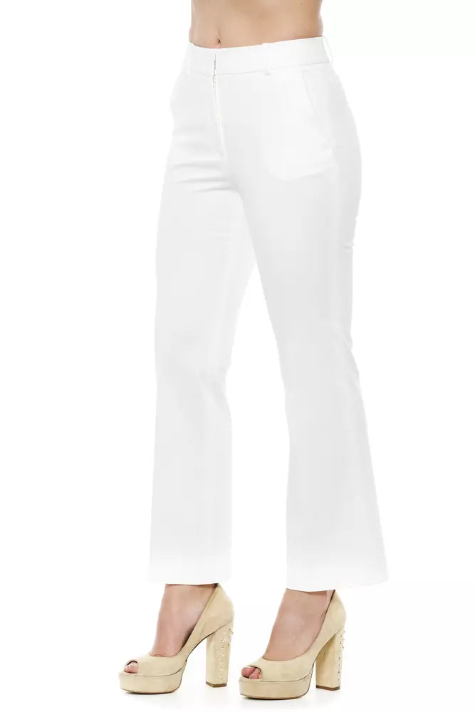 Weiße Baumwolljeans &Amp; Hose