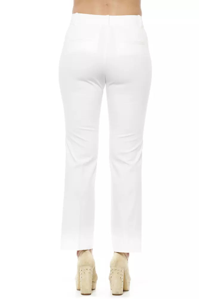 Weiße Baumwolljeans &Amp; Hose