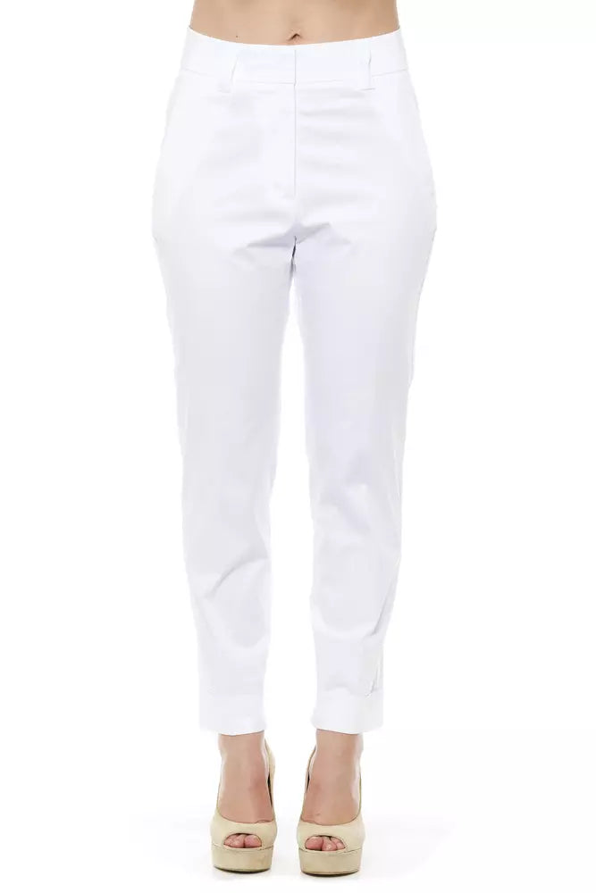 Weiße Baumwolljeans &Amp; Hose