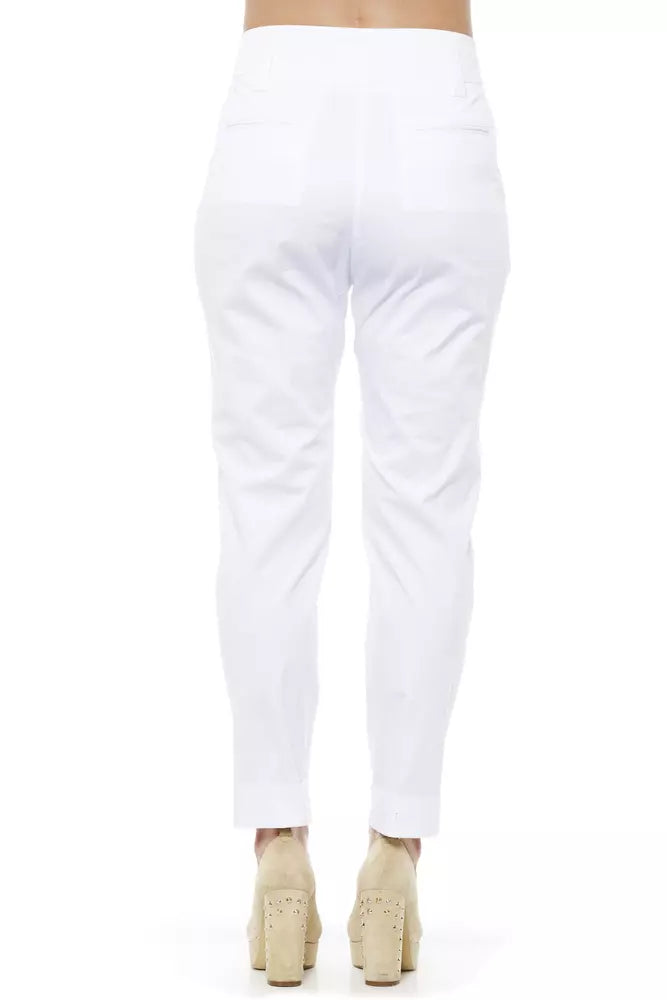 Weiße Baumwolljeans &Amp; Hose