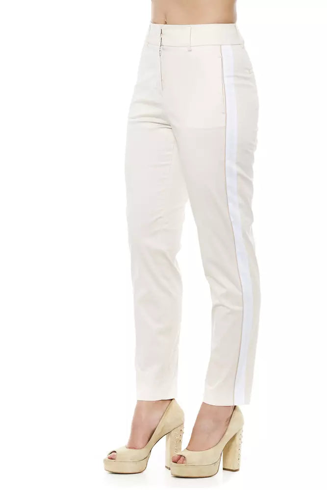 Beige Baumwolle Jeans &Amp; Hose