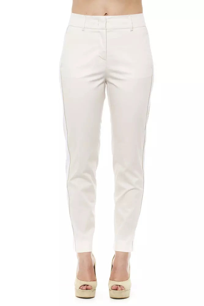Beige Baumwolle Jeans &Amp; Hose
