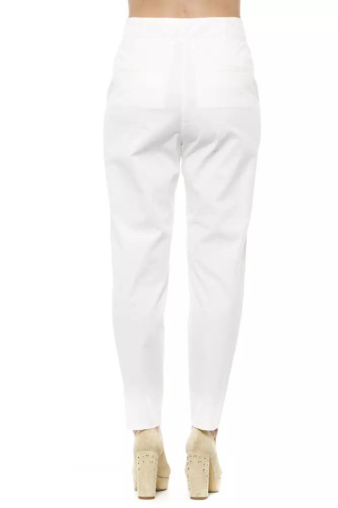 Weiße Baumwolljeans &Amp; Hose