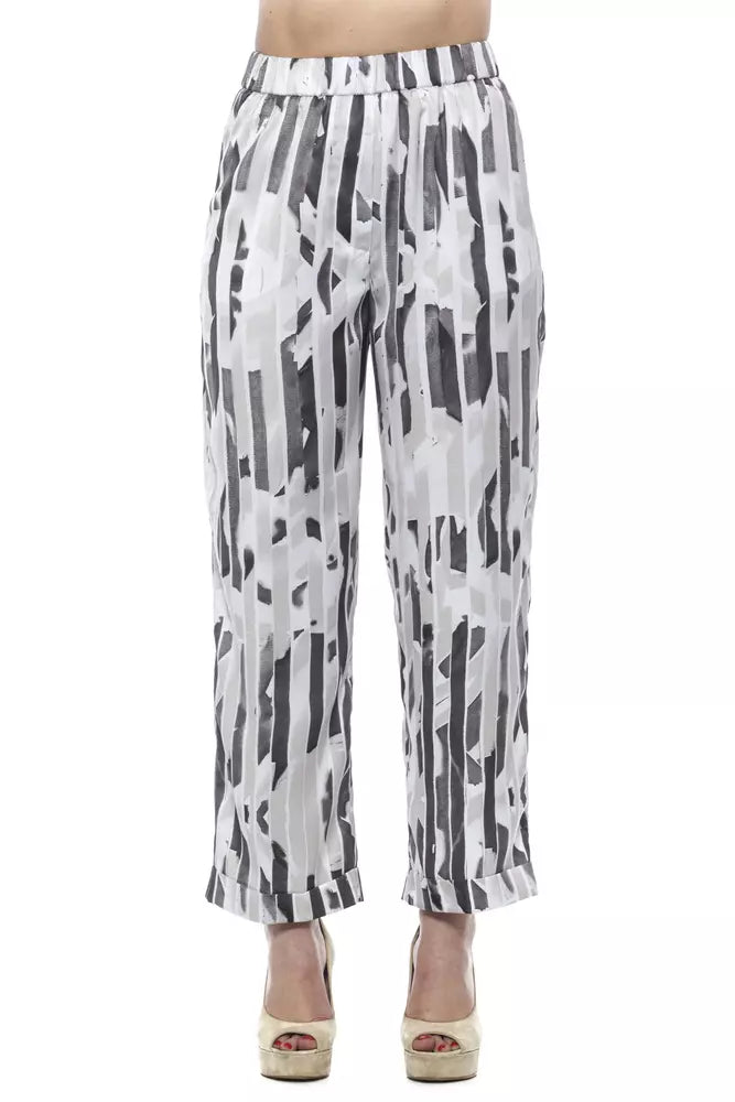 Beige Polyester Jeans &Amp; Hose