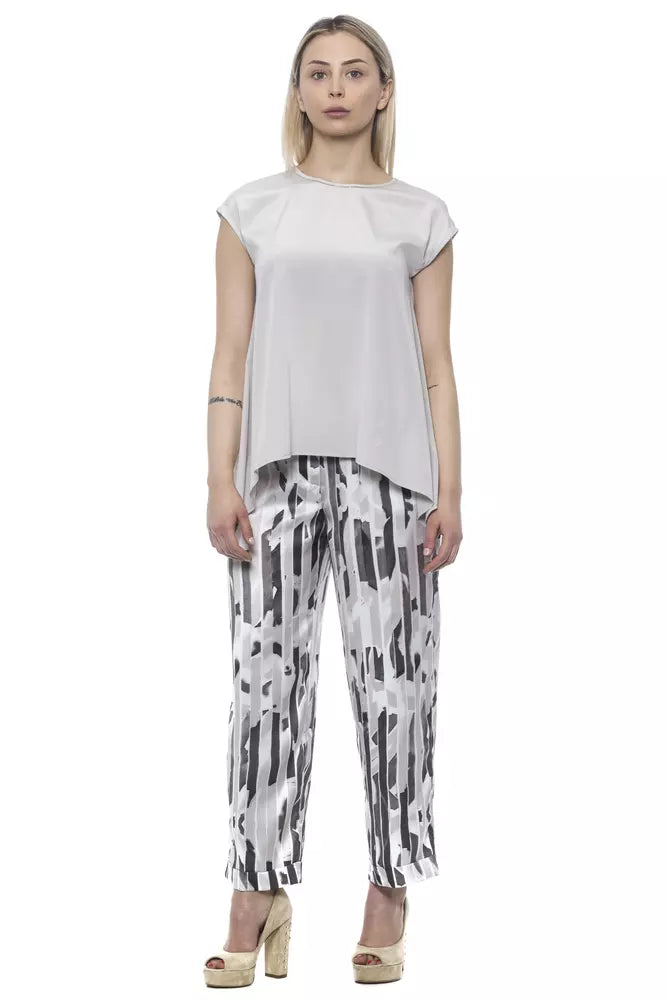 Beige Polyester Jeans &Amp; Hose