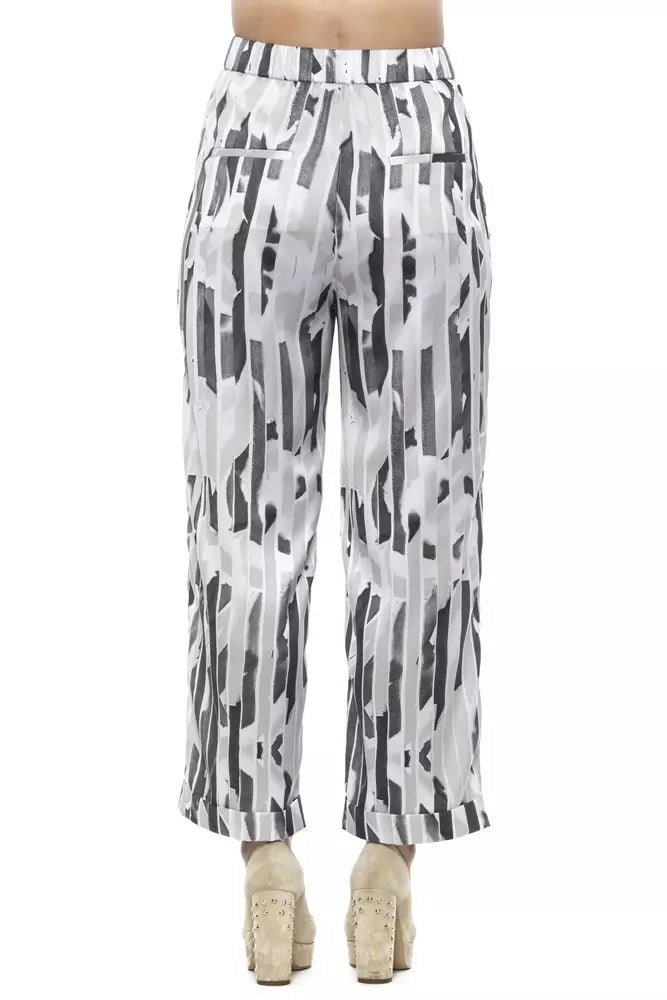 Beige Polyester Jeans &Amp; Hose