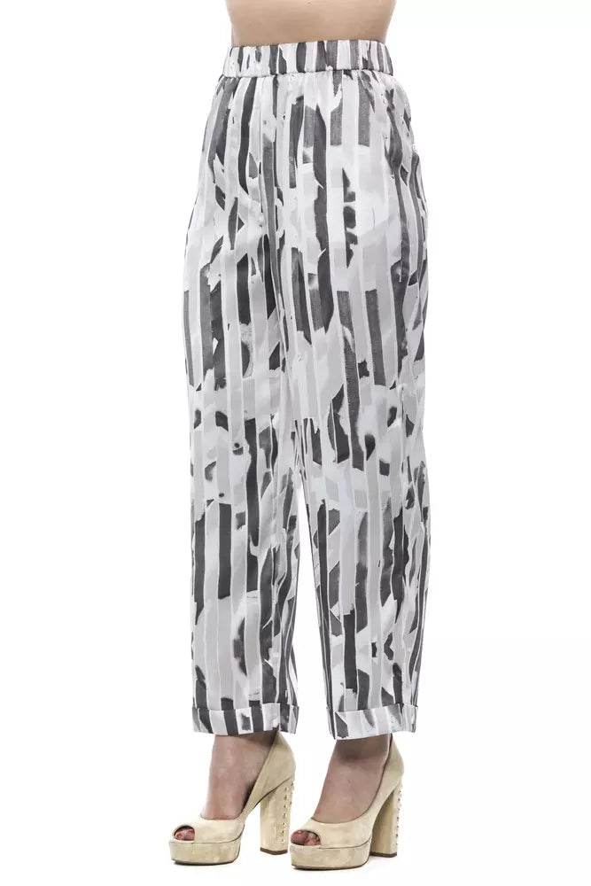 Beige Polyester Jeans &Amp; Hose