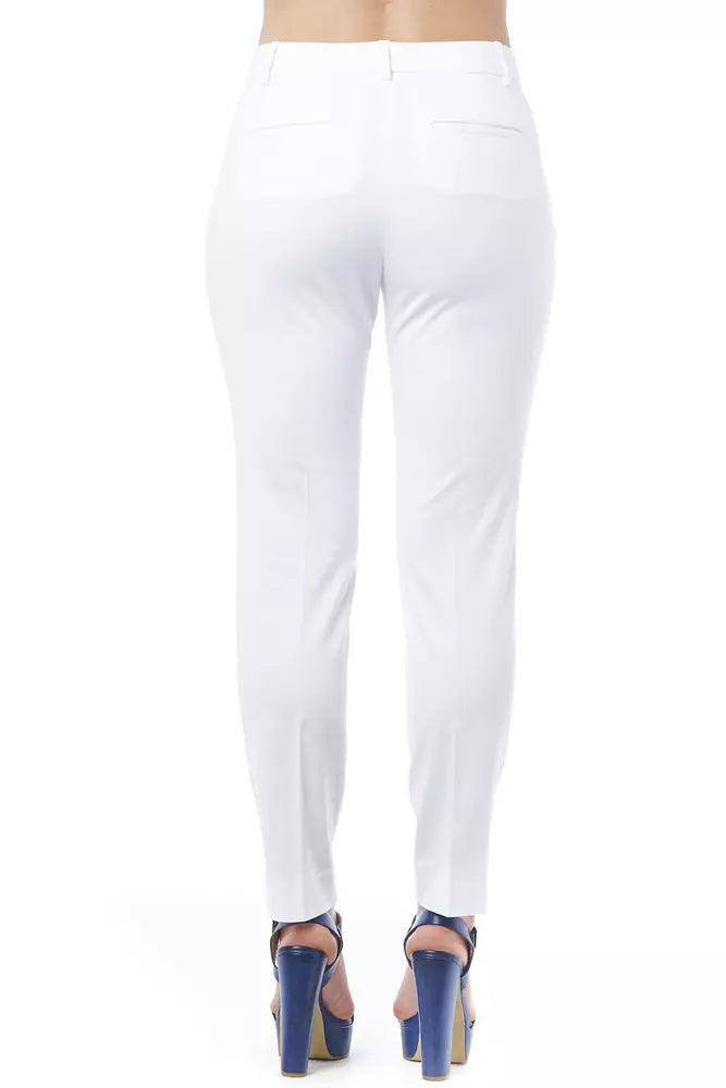 Weiße Baumwolljeans & Hose