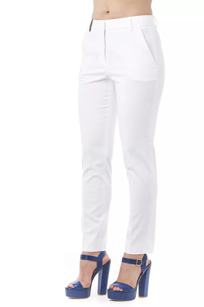 Weiße Baumwolljeans & Hose