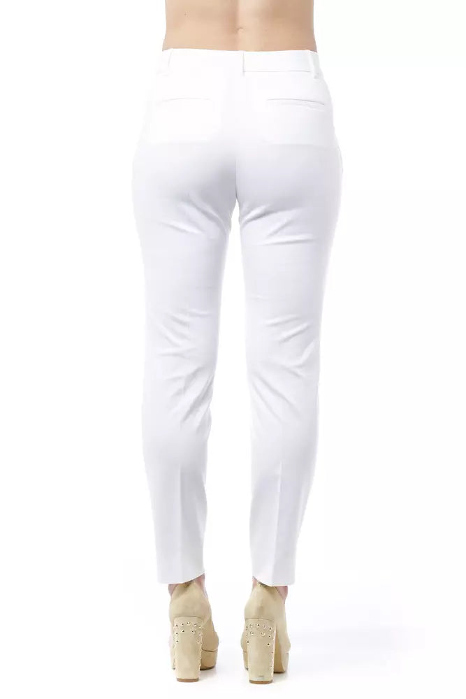 Weiße Baumwolljeans &Amp; Hose