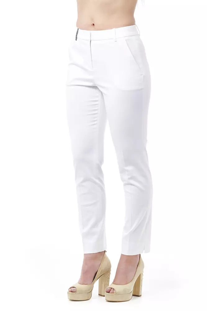 Weiße Baumwolljeans &Amp; Hose