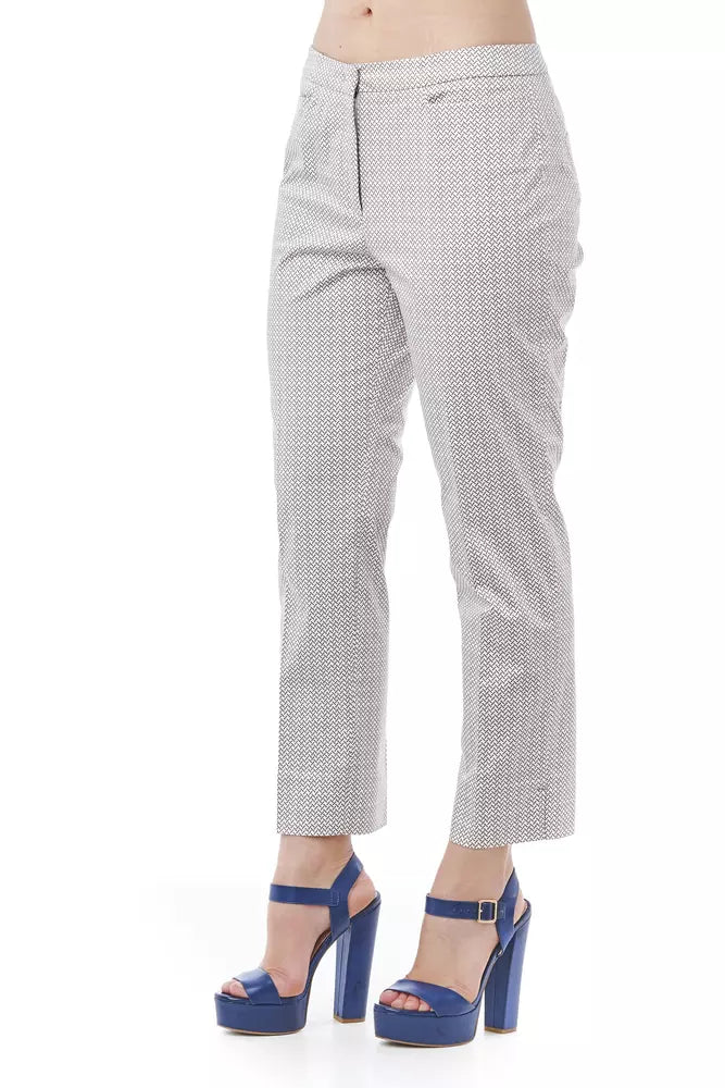 Weiße Baumwolljeans &Amp; Hose