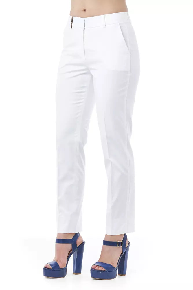 Weiße Baumwolljeans &Amp; Hose