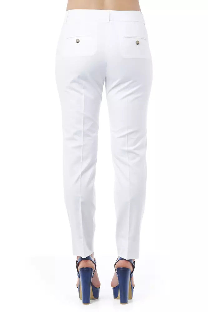 Weiße Baumwolljeans &Amp; Hose