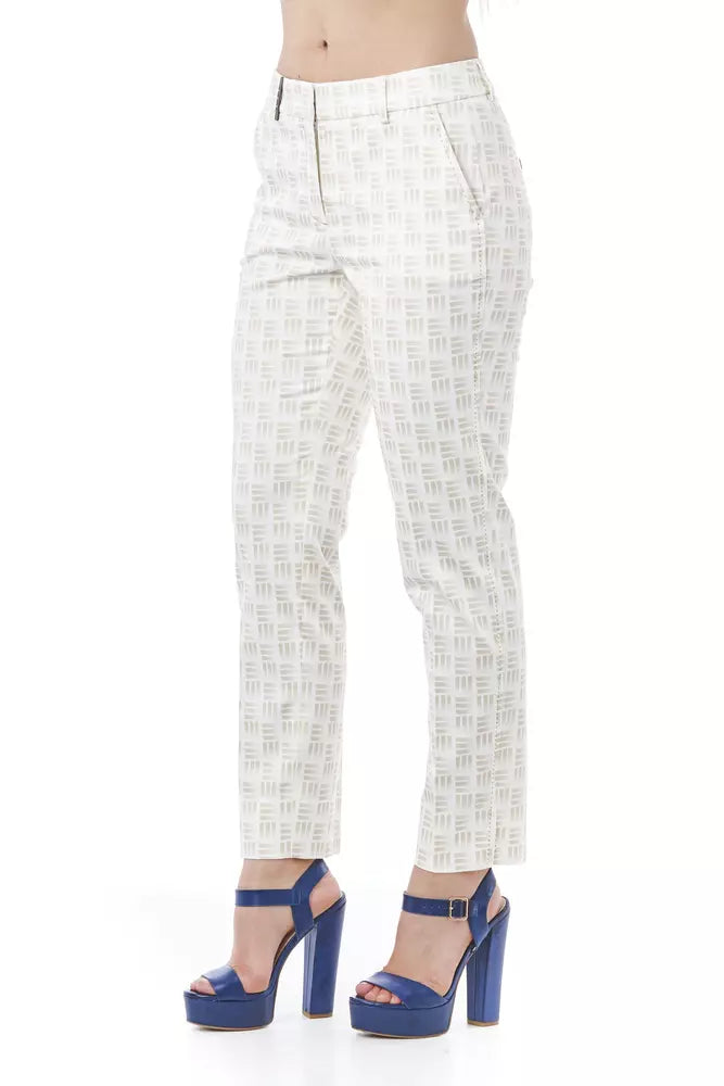 Beige Baumwolle Jeans &Amp; Hose