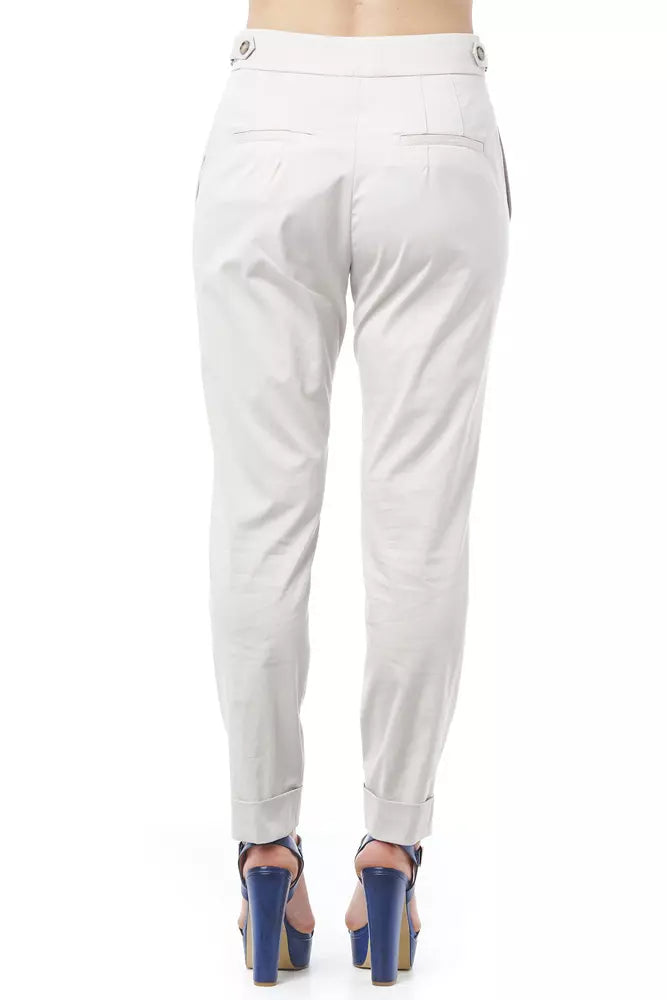 Beige Baumwolle Jeans &Amp; Hose
