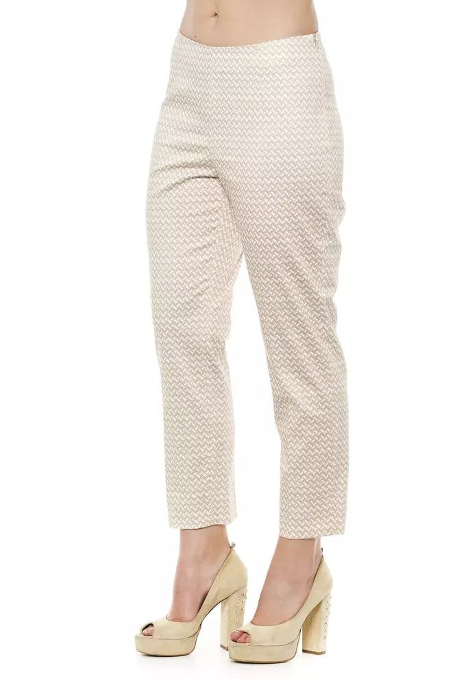 Beige Baumwolle Jeans &Amp; Hose