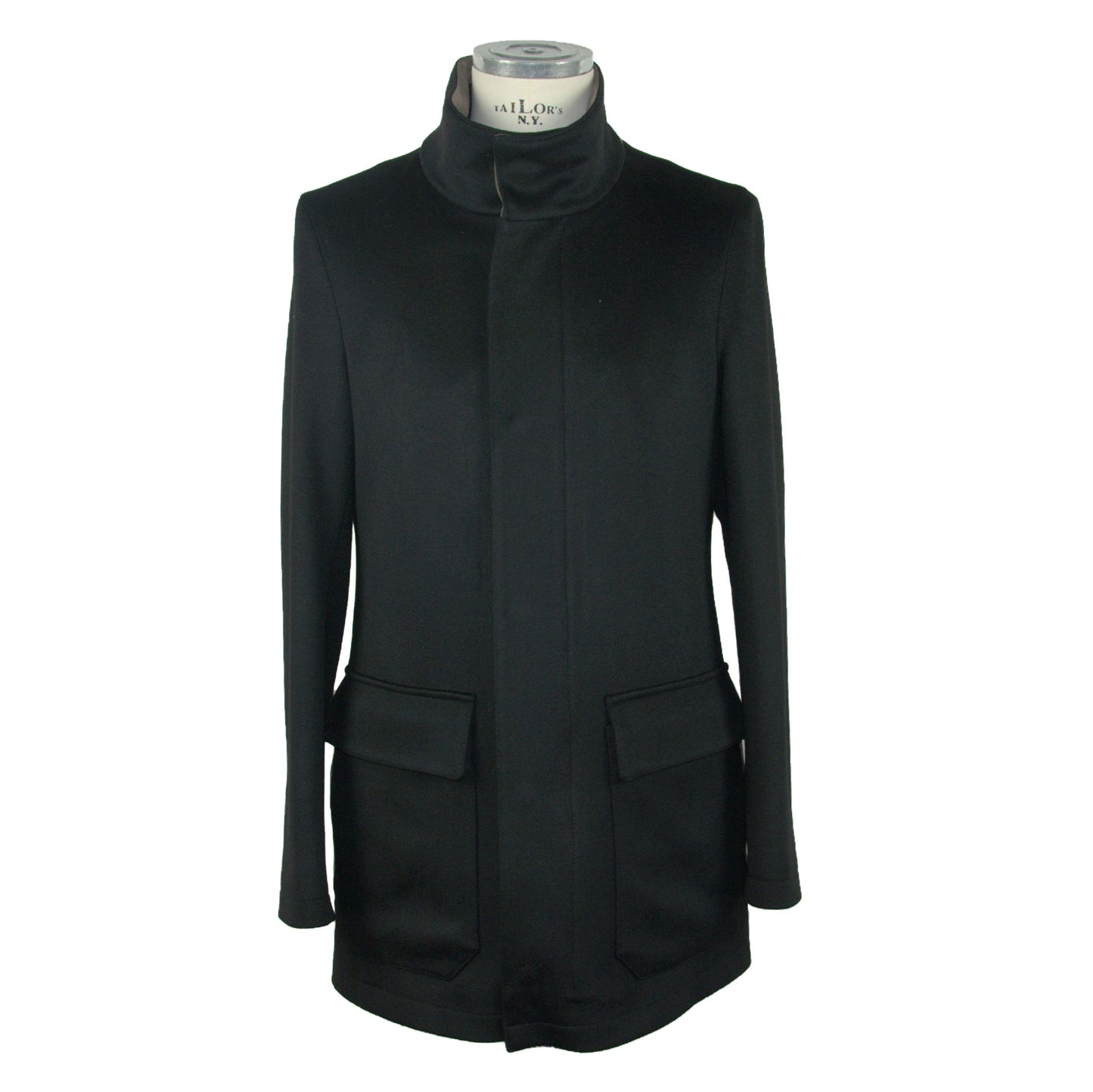 Schwarze Vergine Jacke aus Wolle