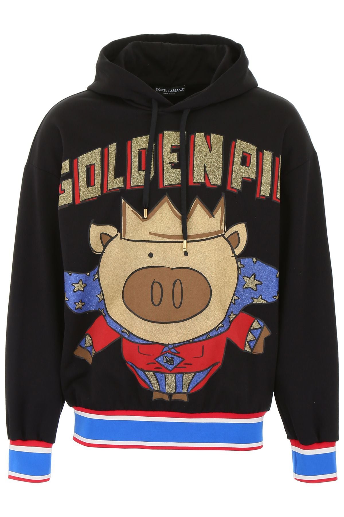 Schwarzer Baumwollpullover