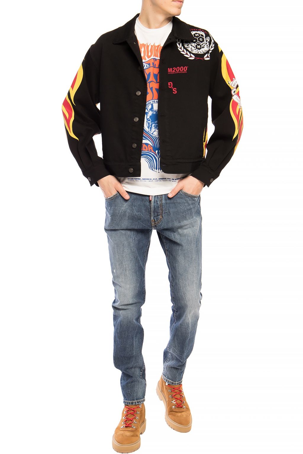 Blaue Baumwolljeans & Hose