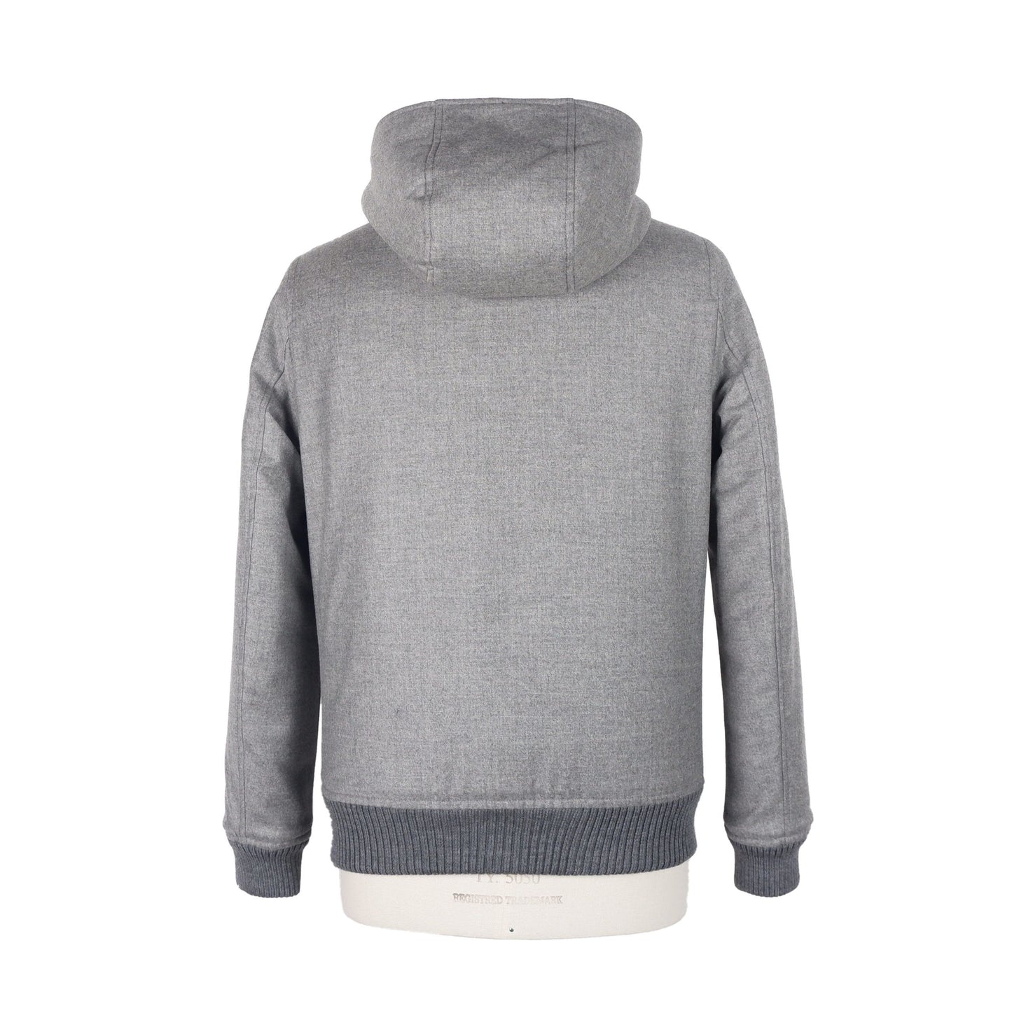 Graue Wolljacke