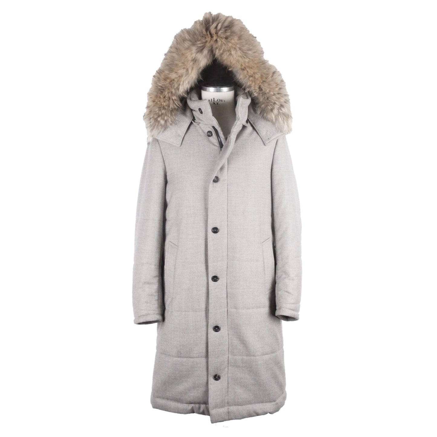 Graue Wolljacke